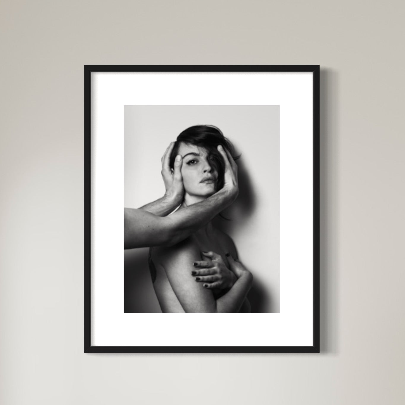 Evgenija▪️by INTA NAHAPETJAN ▪️Framed white wood 50 x 40 cm